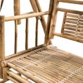 vidaXL 2-miestna hojdacia lavička s palmovými listami a podložkou bambus 202 cm