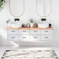 vidaXL Kúpeľňová doska bledohnedá 180x30x(2-6) cm ošetrený masív