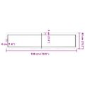 vidaXL Kúpeľňová doska 180x40x(2-4) cm neošetrený masív