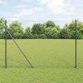 vidaXL Hexagonálny plotový základ 25 x 1,6 m PVC potiahnutá oceľ Sivá