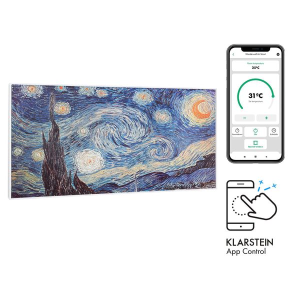 Klarstein Wonderwall Air Art Smart infračervený ohrievač 120x60cm 700W (HTR10-WdwlS700wStarN)