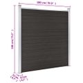 vidaXL Plotový panel WPC 180x186 cm čierny