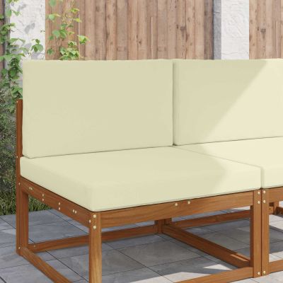 vidaXL Vankúš na vonkajšiu pohovku 2 pcs Krémová Polyester