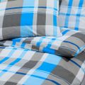 vidaXL Súprava obliečok na paplón modrá a sivá 240x220 cm bavlna