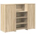 vidaXL Recepčný stôl dub sonoma 135x50x103,5 cm kompozitné drevo
