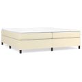 vidaXL Boxspring posteľ s matracom krémová 200x200 cm umelá koža