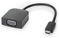 NEDIS káblový adaptér USB 3.2 Gen 1/ USB-C zástrčka - VGA (D-SUB) zásuvka/ kulatý/ čierny/ 20cm Adaptér, USB 3.2 Gen1 typ C (M) na VGA (D-SUB) (F), kulatý, čierny, 20cm