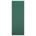 vidaXL Strešné panely 12 ks pozinkovaná oceľ zelená 100x36 cm