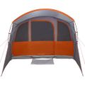 vidaXL Rodinný stan so strechou Šedá a oranžová 576 x 325 x 213 cm