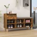 vidaXL Botník dymový dub 102x36x60 cm spracované drevo
