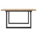 vidaXL Konferenčný stolík v tvare O 90x90x45,5 cm borovica a oceľ