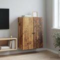 vidaXL Nástenná skrinka Staré drevo 66 x 34,5 x 90 cm Kompozitné drevo