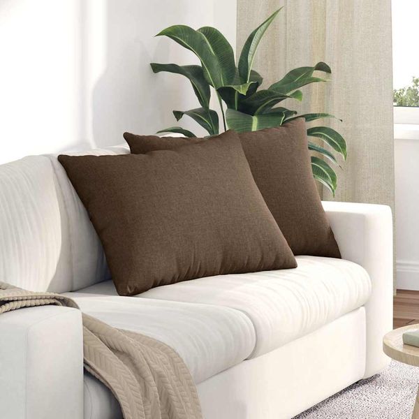 vidaXL Vankúše na pohovku 2 pcs Hnedá 70 x 50 cm látka