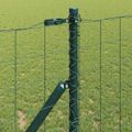 vidaXL Euro plotový základ 10 x 1,4 m PVC potiahnutá oceľ Zelená