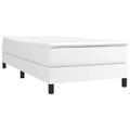 vidaXL Posteľný rám s boxspringom biely 100x200 cm umelá koža