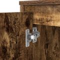 vidaXL Stôl dymový dub 120x42x76 cm kompozitné drevo