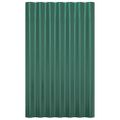 vidaXL Strešné panely 12 ks pozinkovaná oceľ zelená 60x36 cm