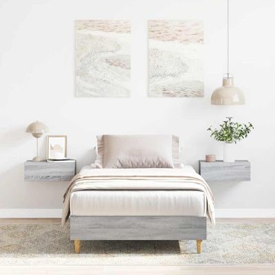 vidaXL Posteľný rám bez matraca sivý sonoma 100x200cm kompozitné drevo