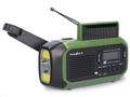 Rádio NEDIS RDDBCR2000GN núdzové DAB+/FM, ručná kľuka, solárny panel