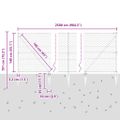 vidaXL Hexagonálny plot s stĺpom 25 x 1,4 m PVC potiahnutá oceľ Sivá