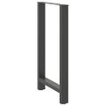 vidaXL Nohy k barovému stolu, antracitové, 2 ks, 60 x (100-101) cm, oceľové