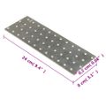 vidaXL Dierované plechy 20 ks 2 mm 240x80 mm pozinkovaná oceľ
