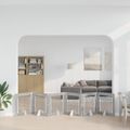 vidaXL Skladacia psia brána so stojanmi 6 ks Sivý Sonoma 482 cm