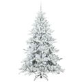 vidaXL Umelý Sklápací Vianočný Stromček Biela 180 cm PVC a oceľ