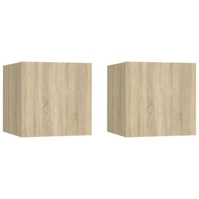 vidaXL Nočné stolíky 2 ks, dub sonoma 30,5x30x30 cm, kompozitné drevo