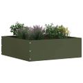 vidaXL Obrubník trávnika 40 x 40 x 13 cm Oceľ Olivovo zelená
