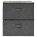 vidaXL Úložné boxy 2 ks látkové 43x34x23 cm antracitové