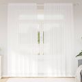 vidaXL Čipková záclona Biela 200 x 150 cm Polyester