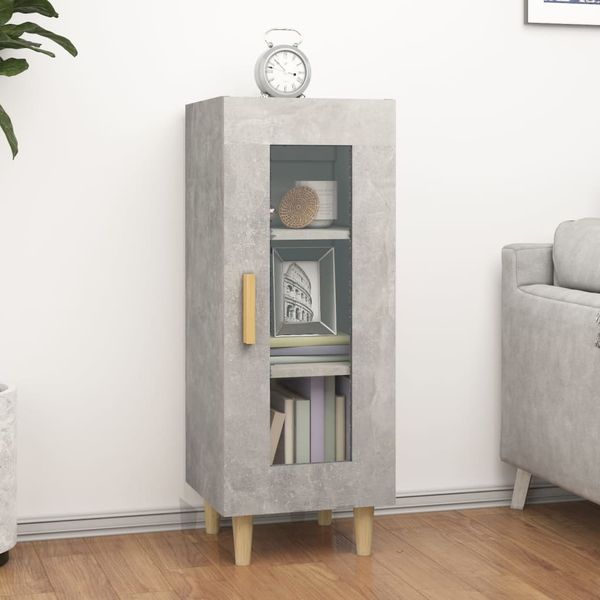vidaXL Komoda betónovo sivá 34,5x34x90 cm spracované drevo