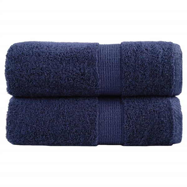 vidaXL Prémiové uteráky pre hostí SOLUND 2 ks námornícka modrá 30x50 cm 600 g/m²