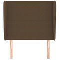 vidaXL Čelo postele so záhybmi tmavohnedé 103x23x118/128 cm látka