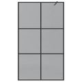 vidaXL Stena walk-in sprchy Čierna 115 x 195 cm tvrdené sklo