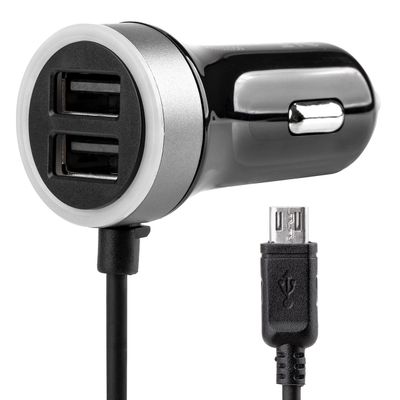 Nabíjačka do auta 12/24V Micro + 2x USB 2.4A PCH PRO-01