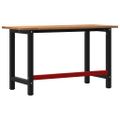 VidaXL Pracovný stôl Svetlohnedý 140x60x81,5 cm Dub z masívneho dreva