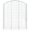 vidaXL Oblúkový gabionový kôš 150x50x160/180 cm pozinkované železo