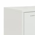 vidaXL Komoda biela 100,5x39x107 cm oceľ