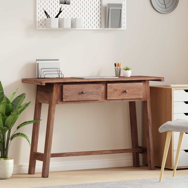 vidaXL Stôl Hnedá 110 x 30 x 79 cm Masívne mahagónové drevo