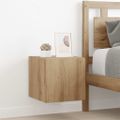 vidaXL TV nástenná skriňa 30,5 x 35 x 30 cm Remeselnícky dub