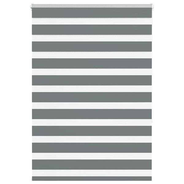 vidaXL Zebra roleta tmavošedá 110x150 cm šírka látky 105,9cm polyester