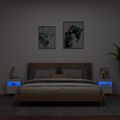 vidaXL TV nástenné skrinky s LED svetlami 2 ks biele 40x30x40 cm