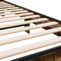 vidaXL Posteľný rám dymový dub 75x190 cm kompozitné drevo a kov