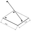 vidaXL Vchodová strieška z bezpečnostného skla VSG 135x90 cm nehrdzavejúca oceľ