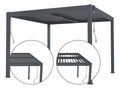 Bioklimatická pergola G21 Austin 3x3 m, antracitová hliníková