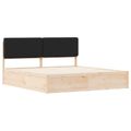 vidaXL Rám postele s čalúneným čelom Čierna 200 x 200 cm