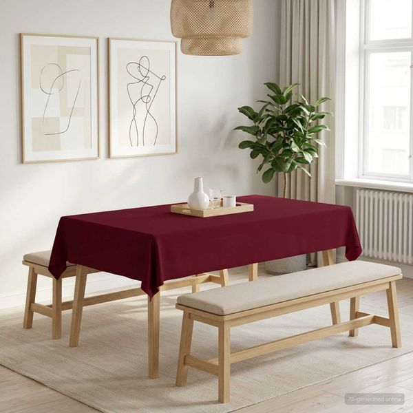 vidaXL Uterák na stôl Obdĺžnikový Víno červené 110 x 180 cm Polyester