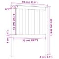 vidaXL Čelo postele biele 81x6x101 cm masívna borovica